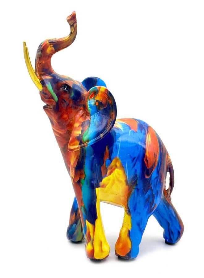 SHTWX Colorful Elephant Statue Sculpture Figurine for Home, Office, Living Room, Desktop Decoration, Garden Outdoor Decor (Small) - Image 4