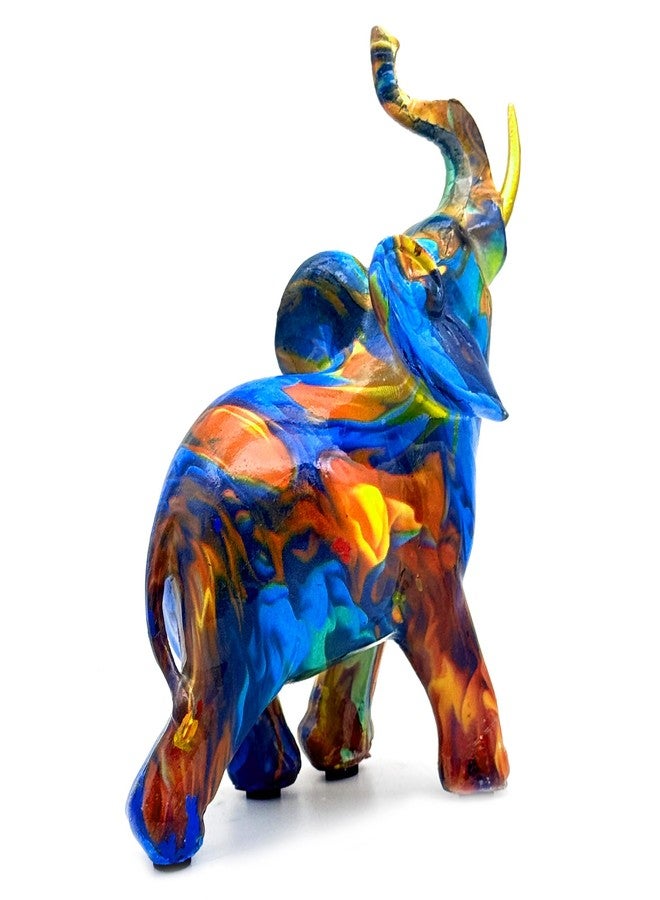 SHTWX Colorful Elephant Statue Sculpture Figurine for Home, Office, Living Room, Desktop Decoration, Garden Outdoor Decor (Small) - Image 5