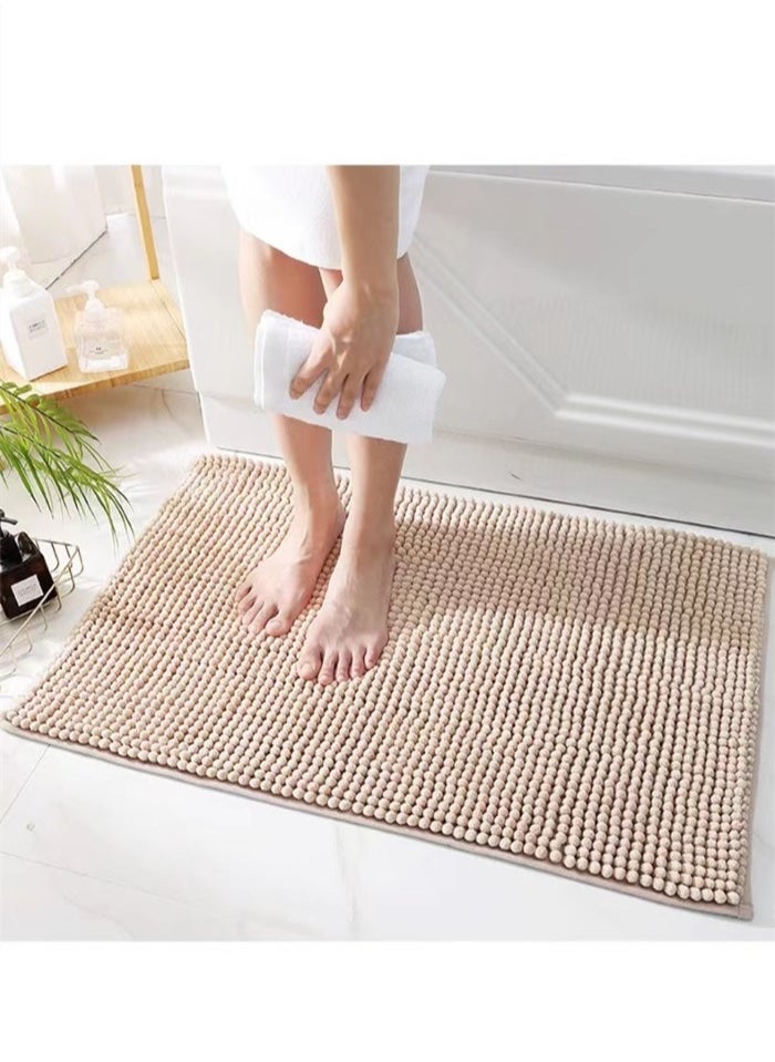 Kutis Non-Slip Bath Mat Super Absorbent Shower Thickened Soft Camel 60x40 cm  - Image 1