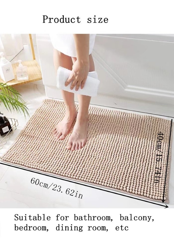 Kutis - Non-Slip Bath Mat Super Absorbent Shower Thickened Soft Camel 60x40 cm - Image 1