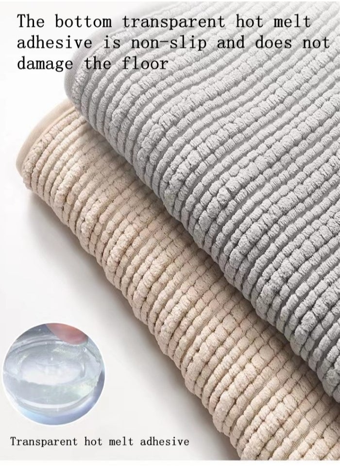 Kutis Non-Slip Bath Mat Super Absorbent Shower Thickened Soft Camel 60x40 cm  - Image 4