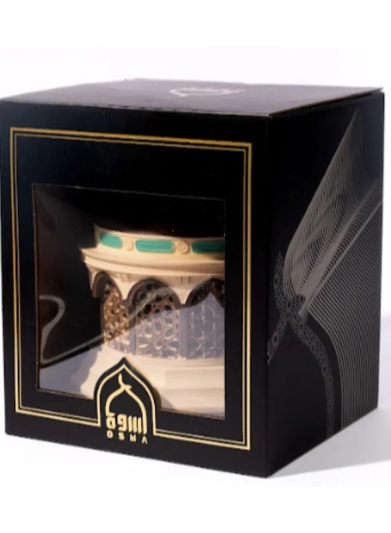 أسوة مبخرة تراثية أنيقة تصميم قبة الحرم المكي ديكور منزل مكتب طاسة معدنية فحم مقاومة للحرارة - Image 2