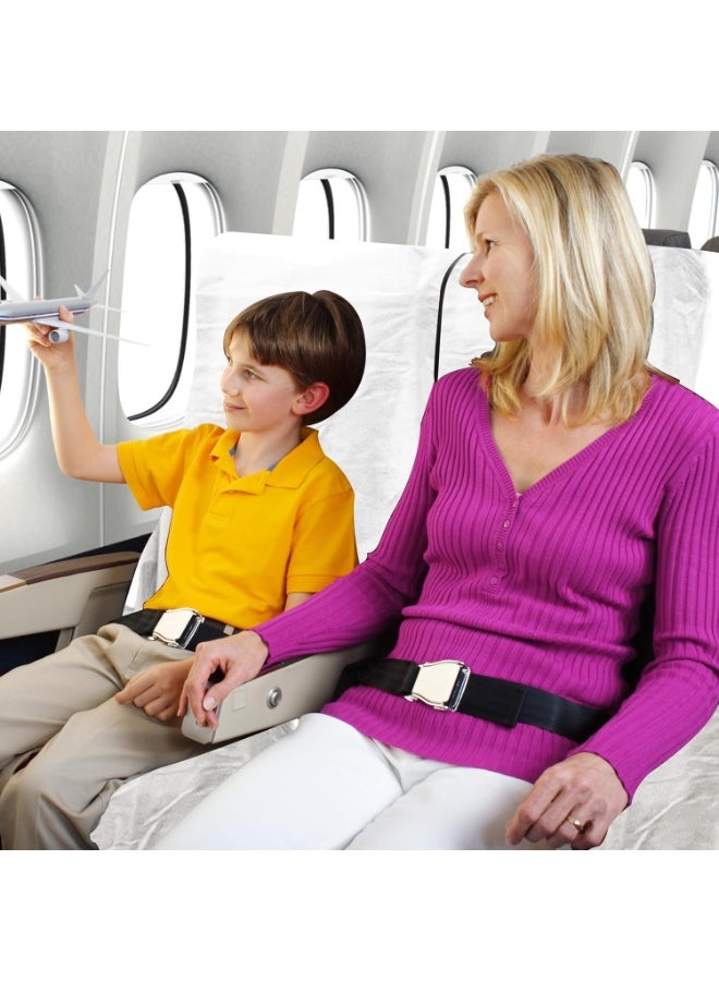 Jorunb 5 Pcs Disposable Airplane Seat Covers, Non-Woven Fabric Seat and Armrest Cover, Portable Disposable Protectors for Airplane, Car, Train, Movie Theatre(White) - Image 5