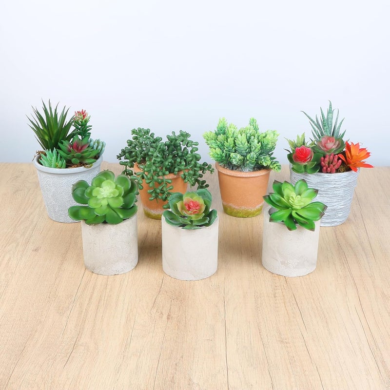 COTSEN 19 Pack Artificial Succulents Assorted Plants Fake Succulents Unpotted Hanging Succulent Aloe vera false cactus succulent Family Office Garden Indoor Outdoor Decor - Image 3