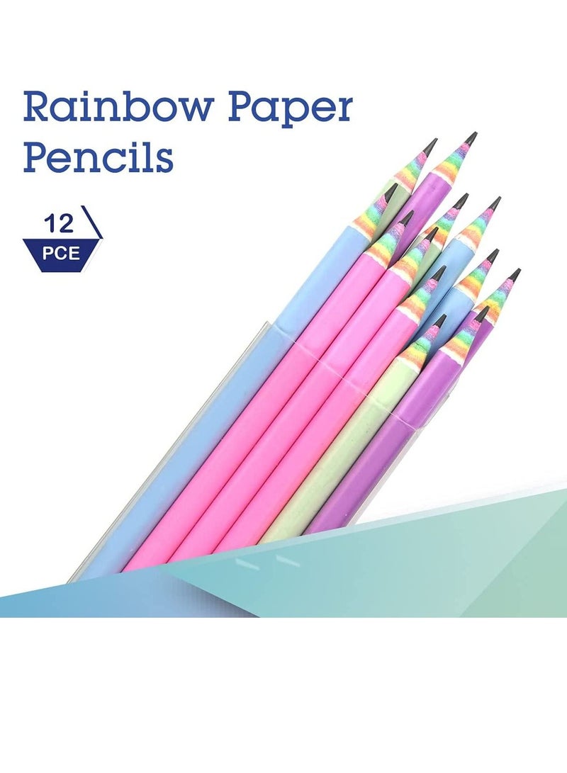 KASTWAVE Pencils Lead Pencils Woodcase friendly Wood Plastic Free Recycled Paper 2 HB Pencils For School and Office Supplies, Pre-sharpened,12-Pack - Image 2