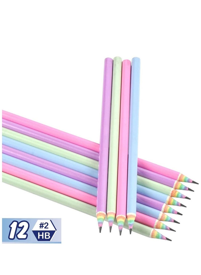 KASTWAVE Pencils Lead Pencils Woodcase friendly Wood Plastic Free Recycled Paper 2 HB Pencils For School and Office Supplies, Pre-sharpened,12-Pack - Image 5
