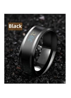 Generic Temperature Sensitive Color Changing Ring For Men's Personality Trendy Intelligent Titanium Steel Waterproof Color-free Couple Temperature Ring Ring For Women-Colour:Smart Temperature Sensing Ring [silver] No. 8 Finger Circumference 56.9mm  - Image 4