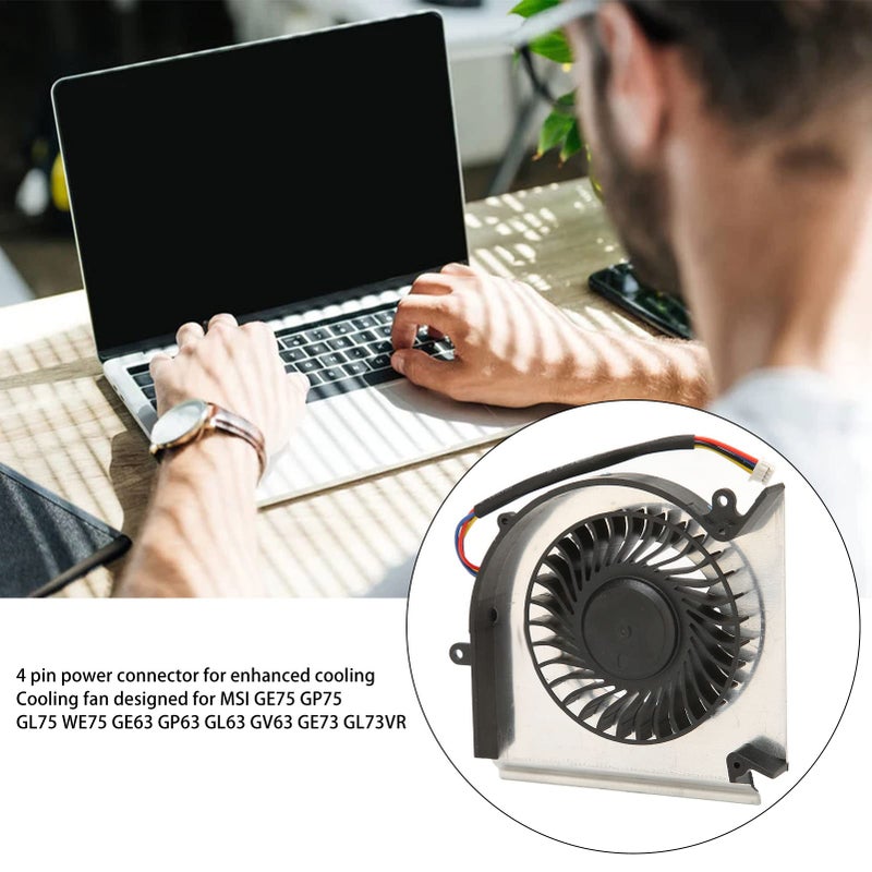 GPU Fan Replacement Laptop Cooling Fan Lightweight Aluminum Alloy Easy Installation 4 Pin DC 5V - Image 5