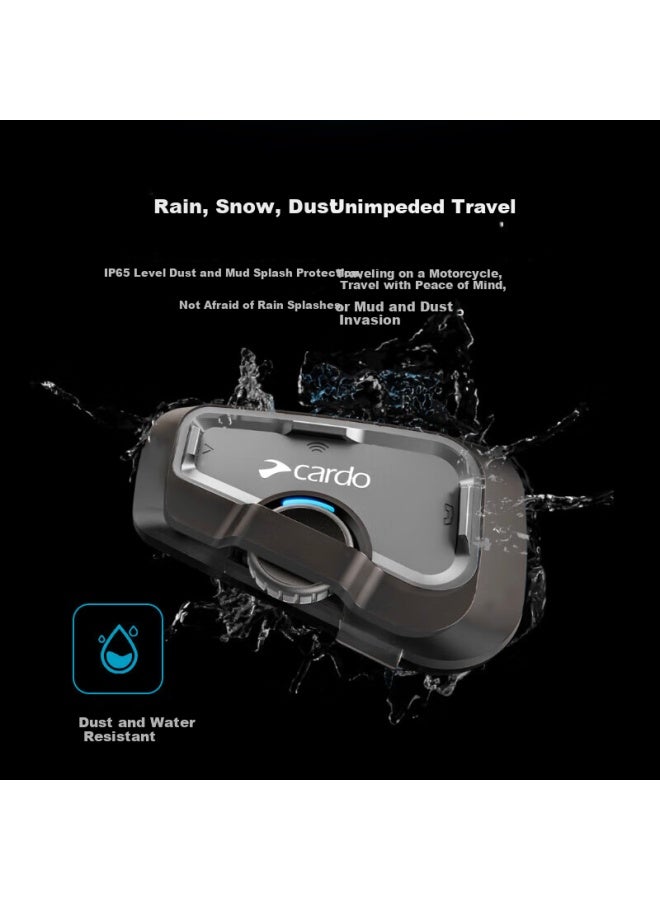 Cardo Motorcycle Helmet Bluetooth Headset, Riding Noise Reduction Waterproof, Freecom2xsingle Original Box - Image 4
