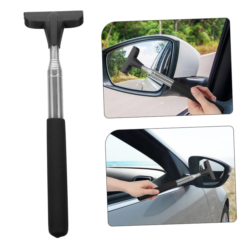 Black Telescopic Car Mirror Wiper For Efficient Water Removal And Fog Resistant Design - Image 5