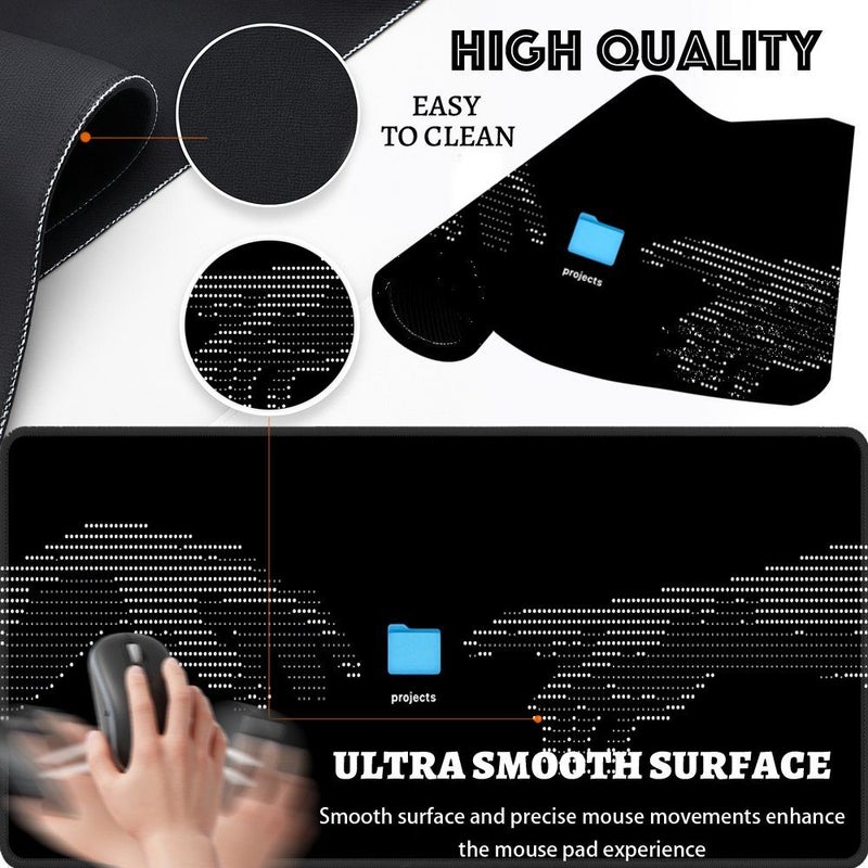 Snow Mouse Pad Desk Mat Computer Mat 30 X 70 Cm 11 8 X 27 5 Inches Large Gaming Mouse Pad Desk Decor Cute Office Supplies For Men Women Laptop Keyboard Mouse Mat Gift For Gamers - Image 2