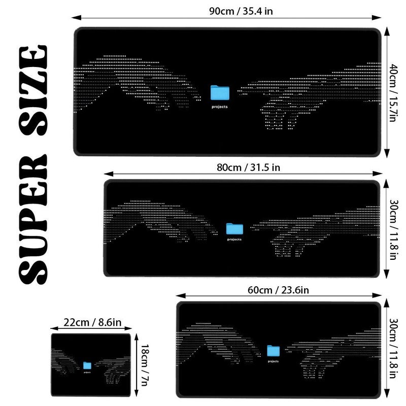 Snow Mouse Pad Desk Mat Computer Mat 30 X 70 Cm 11 8 X 27 5 Inches Large Gaming Mouse Pad Desk Decor Cute Office Supplies For Men Women Laptop Keyboard Mouse Mat Gift For Gamers - Image 4