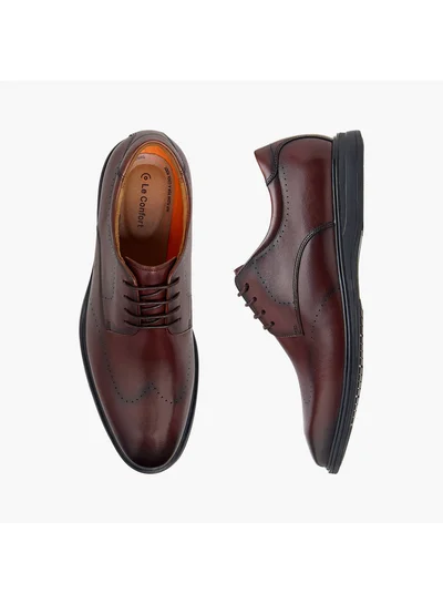 Le Confort Men Solid Derby Shoes with Lace-Up Closure