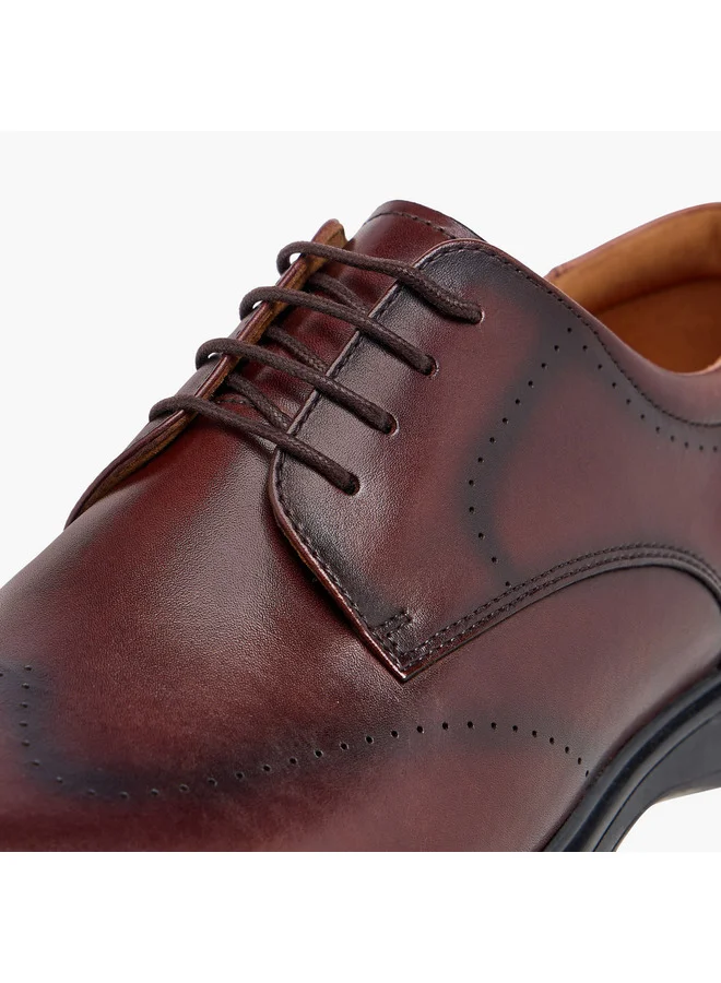 Le Confort Men Solid Derby Shoes with Lace-Up Closure
