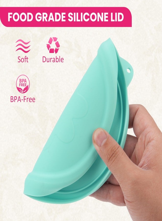 LUVCOSY أغطية سيليكون من LUVCOSY مناسبة لأوعية خلط زجاجية منحوتة من بايركس، أغطية بديلة متوافقة مع أوعية بايركس الزجاجية المنحوتة والملونة سعة 3 و6 و10 أكواب و4.5 كوارت، آمنة للغسل في غسالة الأطباق (الغطاء فقط) - Image 5