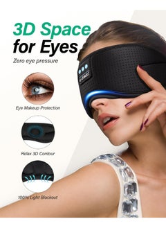 LC-dolida Sleep Headphone, Bluetooth Wireless White Noise Sleeping Eye Mask, 3D Breathable Sleep Mask with Timer for Sleeping Travel Relaxation, Meditation, Cool Gadgets for Women Man  - Image 2