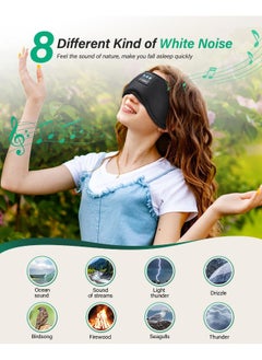 LC-dolida Sleep Headphone, Bluetooth Wireless White Noise Sleeping Eye Mask, 3D Breathable Sleep Mask with Timer for Sleeping Travel Relaxation, Meditation, Cool Gadgets for Women Man  - Image 3