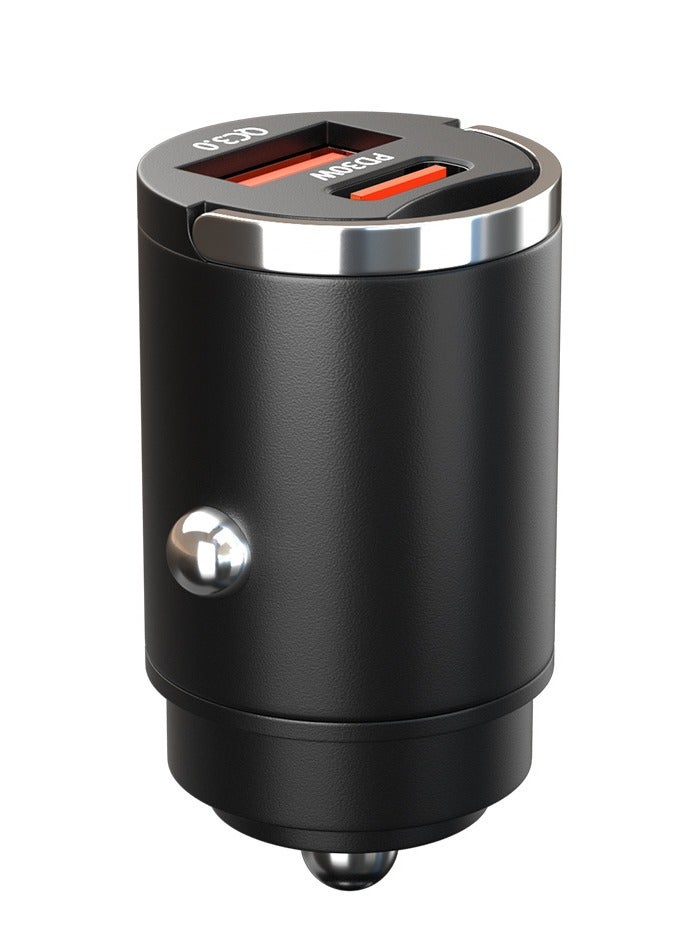 PD 30W + QC3.0 Car Charger Fast Charging Dual USB Car Plug Adapter Car Charger Type C Compatible with iPhone 15 Pro Max iPad Pro Samsung Galaxy Phones