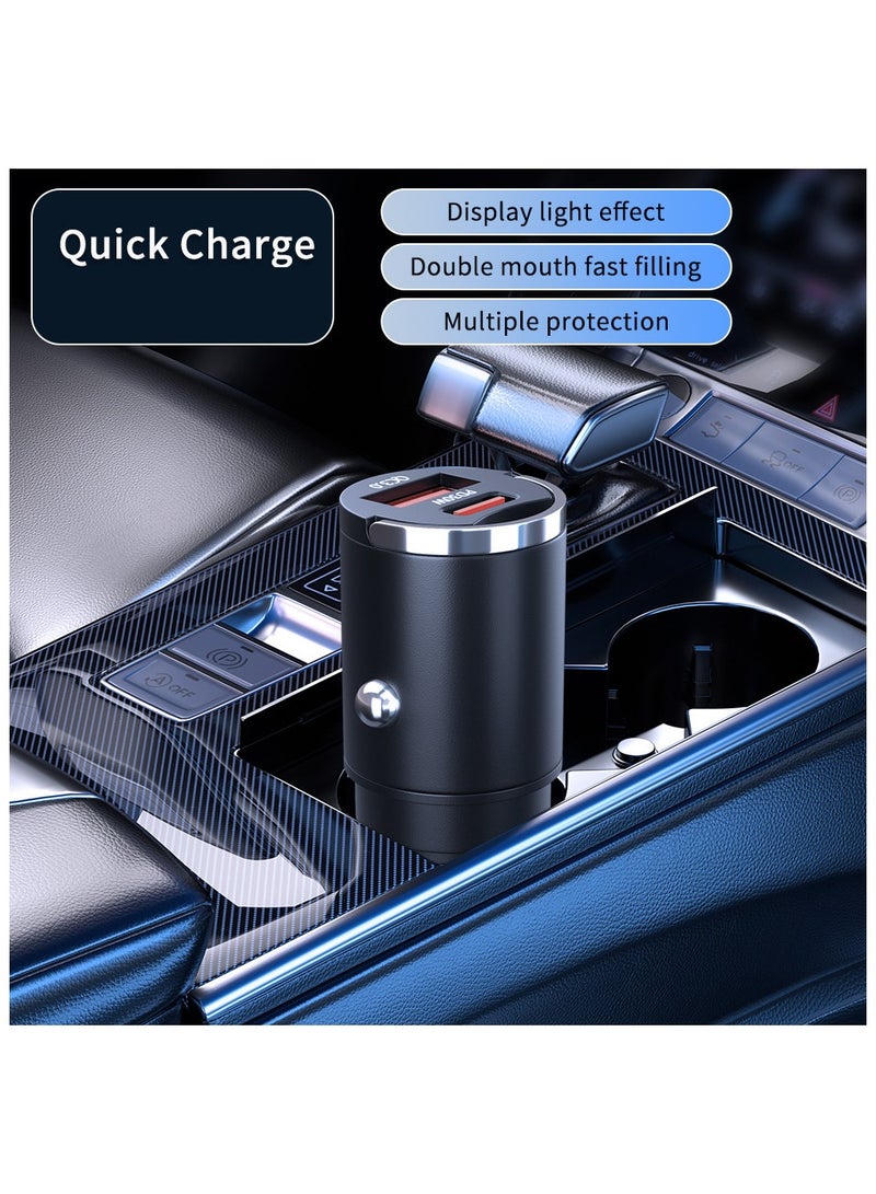 شاحن سيارة PD 30W + QC3.0 شحن سريع مزدوج USB محول شاحن سيارة نوع C متوافق مع iPhone 15 Pro Max iPad Pro هواتف Samsung Galaxy - Image 4