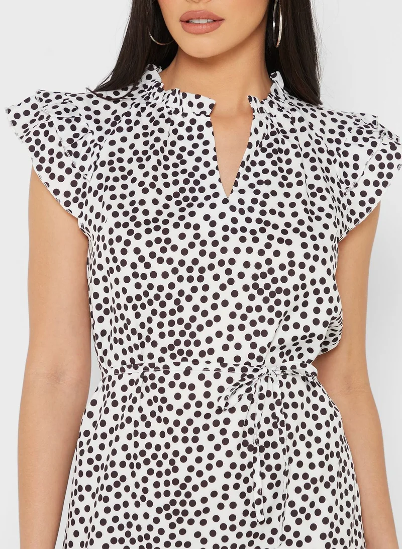ELLA Polka Dot Print Dress