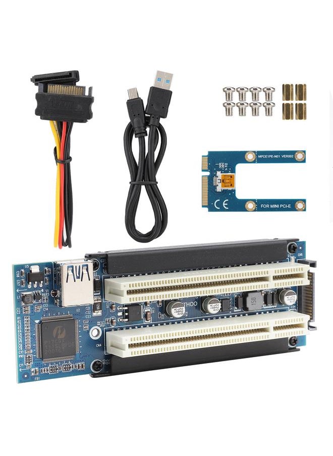 Thoraya Dual Full Size Mini PCIe to PCI Slot Expansion Adapter External Capture Card  - Image 1