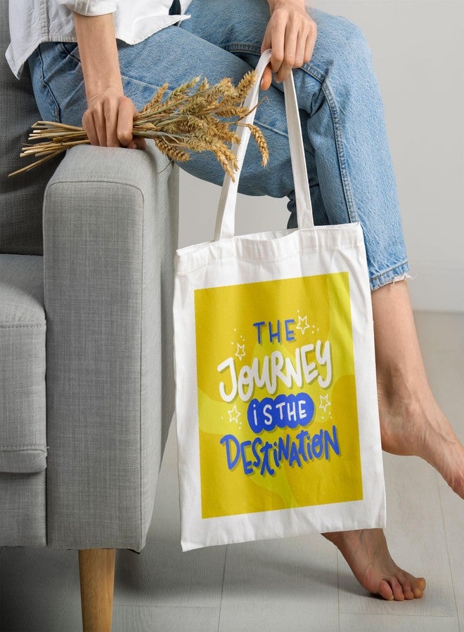 ARTBUG Tote Bag for Women with zip, Aesthetic Canvas tote bag for college girls, office, stylish and reusable - The Journey - D No - 005 - Image 2
