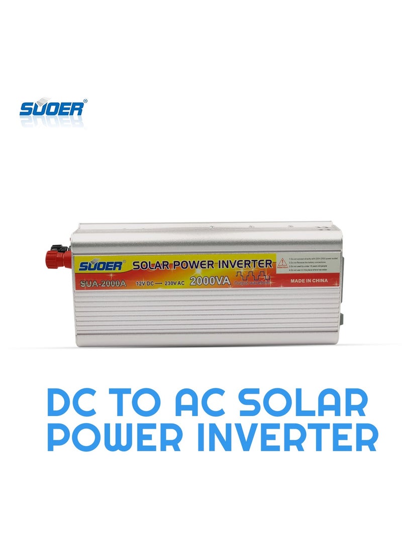 Suoer Solar Power Inverter DC12V To AC230V Inverter 2000VA DC To AC SUOER SUA2000A  - Image 2