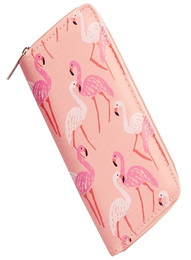 Timlee Cute Flamingo Wallets Long Purse For Girls Women Unicorn Zipper Wallet Christmas Gift(Flamingo Pink) - Image 2