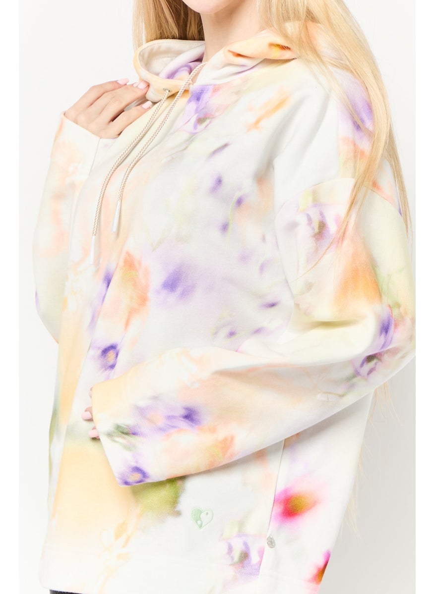 Scotch & Soda Women Tie Dye Long Sleeves Hoodies, Multicolor  - Image 3