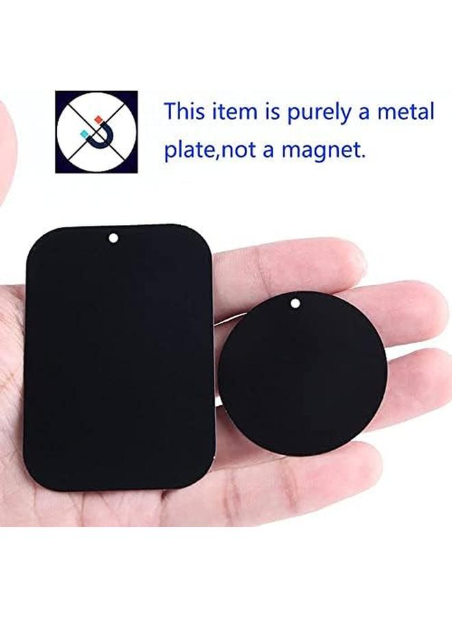 erorex Universal Metal Plate 8 Pack For Magnetic Phone Car Mount Holder Cradle With Adhesive Compatible With Magnetic Mounts 4 Rectangle And 4 Round Black  - Image 5
