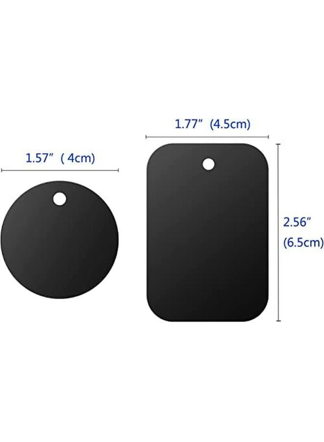 erorex Universal Metal Plate 8 Pack For Magnetic Phone Car Mount Holder Cradle With Adhesive Compatible With Magnetic Mounts 4 Rectangle And 4 Round Black  - Image 2