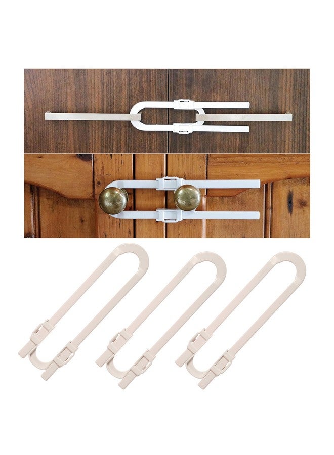 Little Chicks U-Shaped Baby Safety Glide Lock - Adjustable Childproof Cabinet Latches for Kitchen Cupboard - Suitable for Babyproofing Cabinets Knobs & D-Handles - Image 4