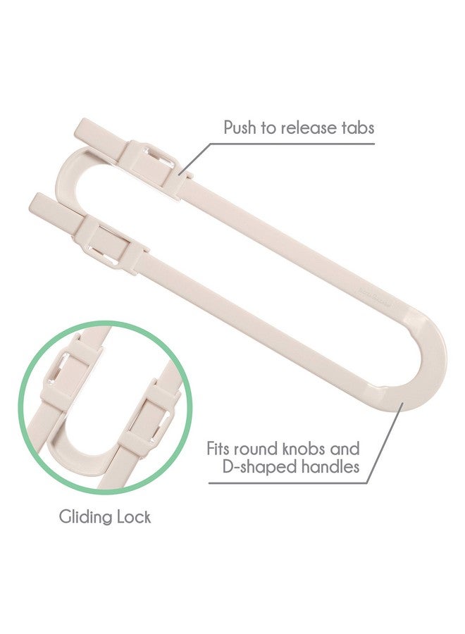 Little Chicks U-Shaped Baby Safety Glide Lock - Adjustable Childproof Cabinet Latches for Kitchen Cupboard - Suitable for Babyproofing Cabinets Knobs & D-Handles - Image 3
