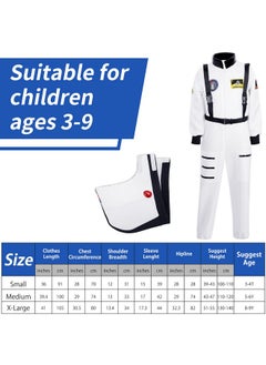 Geyoga Astronaut Costumes For Kids Astronaut Dress Up Role Play With Astronaut Helmet For Birthday Theme Party (3-4T)  - Image 2