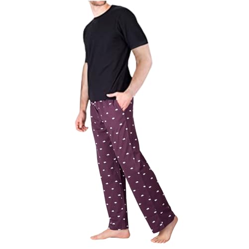 SLEEPHERO Men’s Pajama Set Pajamas For Men 2 Piece PJ Set with Cotton Knit Men Pajama Pants and Short Sleeve Crew Neck T-Shirt Polar Bear X-Large - Image 3