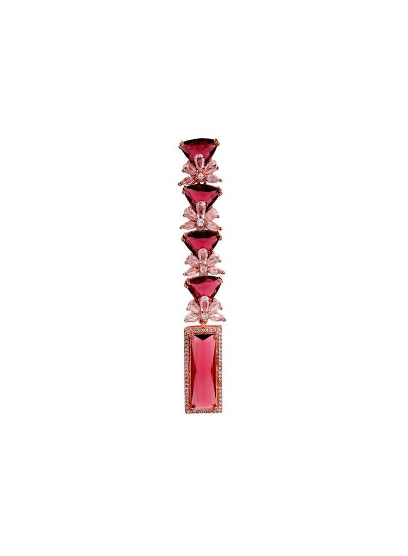 Priyaasi Rose Plated Drop Earrings