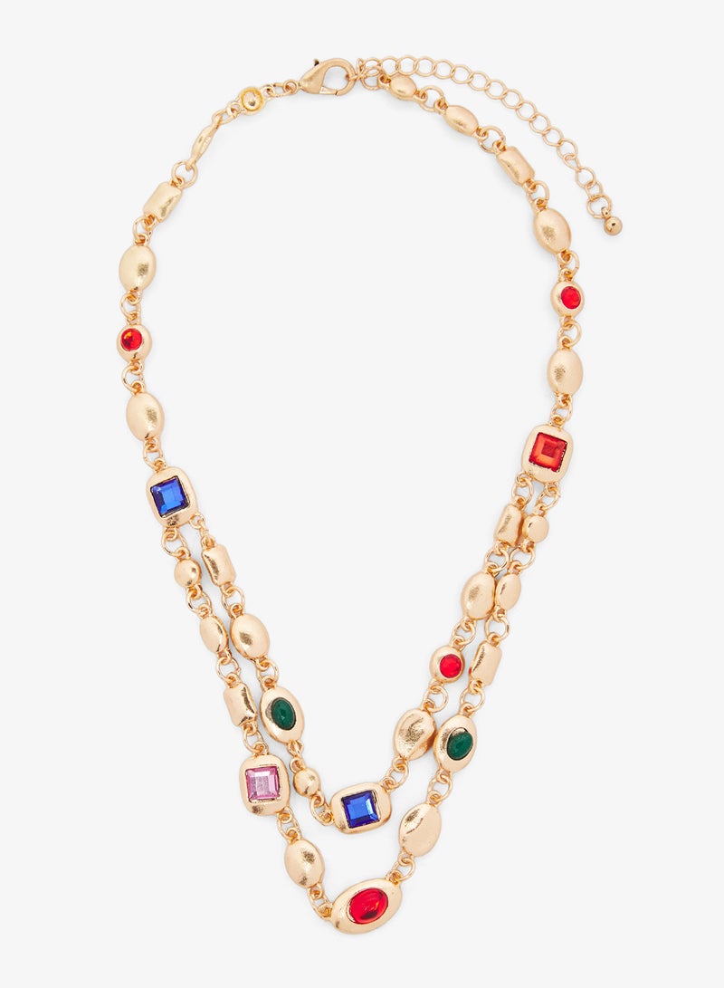 Ginger Colorful Jewel Necklace - Image 1