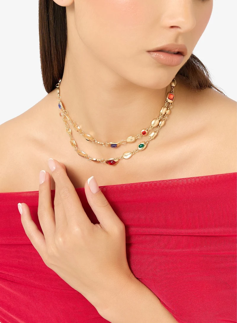 Ginger Colorful Jewel Necklace