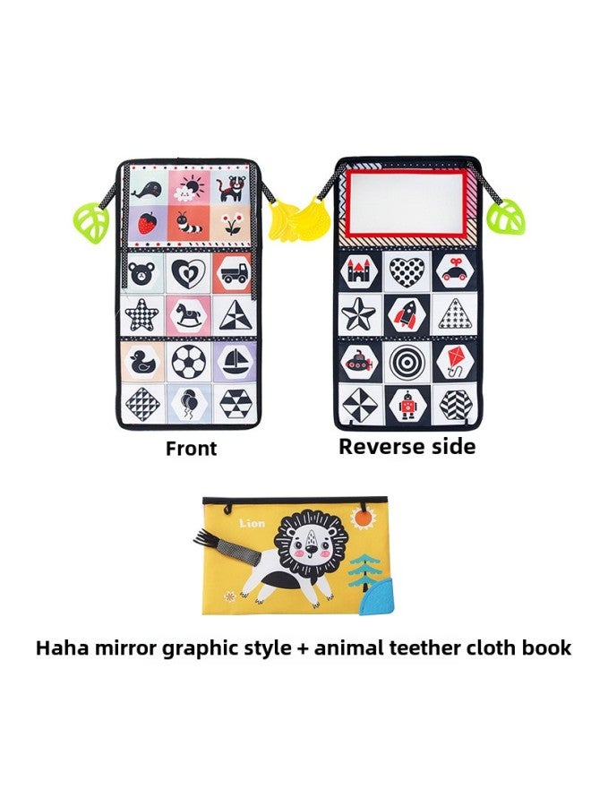 Baby Cloth Book Toy Squeaky Sound For Sensory Stimulation Learning-Color:Graphic + Animal Tooth Glue Cloth Book (opp Bag Packaging)  - Image 1