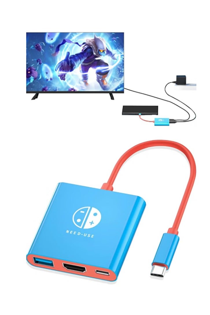 Switch Dock for Nintendo Switch & OLED, Nintendo Switch Docking Station for TV,Nintendo Switch Base Accessories,Portable Switch Travel Dock,USB C to HDMI Adapter for Steam Deck/MacBook/Laptop - Image 1