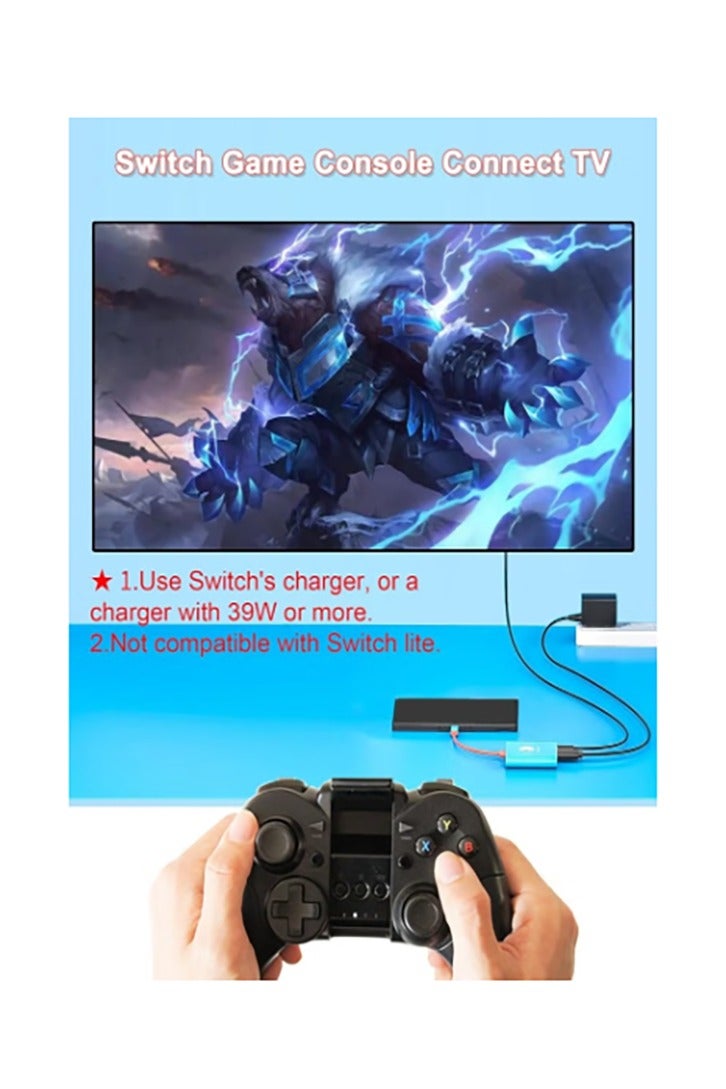 Switch Dock for Nintendo Switch & OLED, Nintendo Switch Docking Station for TV,Nintendo Switch Base Accessories,Portable Switch Travel Dock,USB C to HDMI Adapter for Steam Deck/MacBook/Laptop - Image 2