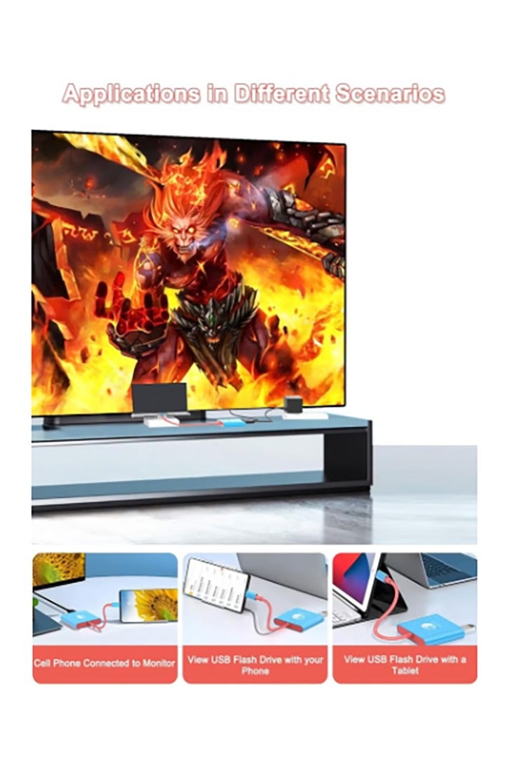 Switch Dock for Nintendo Switch & OLED, Nintendo Switch Docking Station for TV,Nintendo Switch Base Accessories,Portable Switch Travel Dock,USB C to HDMI Adapter for Steam Deck/MacBook/Laptop - Image 4