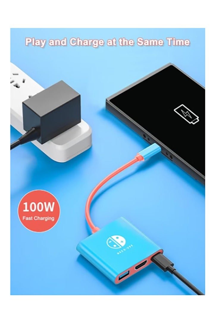 Switch Dock for Nintendo Switch & OLED, Nintendo Switch Docking Station for TV,Nintendo Switch Base Accessories,Portable Switch Travel Dock,USB C to HDMI Adapter for Steam Deck/MacBook/Laptop - Image 5