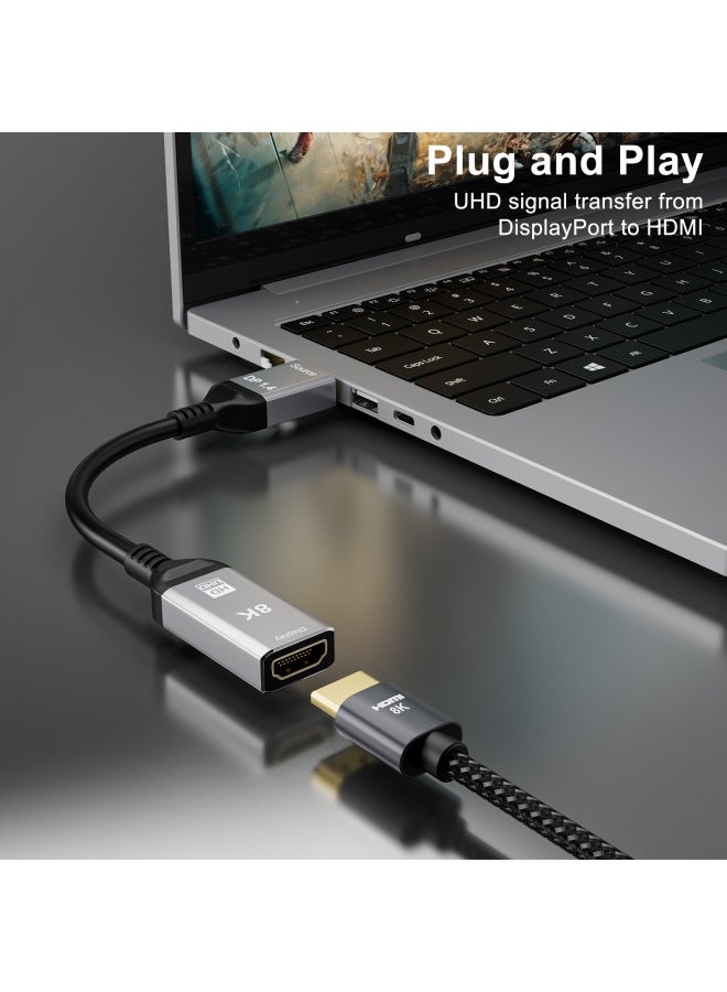 CableDeconn Dp1.4 To Hdmi2.1 Converter 8k Hd 144hz Desktop Computer External Tv Projection Adapter - Image 2