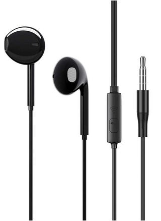 U19 Wired Earphones, Ergonomic Comfort-Fit in-Ear Headphones with Microphone and Volume Control, 3.5mm Jack Plu g Earbuds for iPhone iPad iPod Samsung MP3/MP4 Player - Black - pzsku/Z4D9D648D29712D755604Z/45/_/1721919014/3fb0a24b-89ae-4afe-a215-6a951e130e39