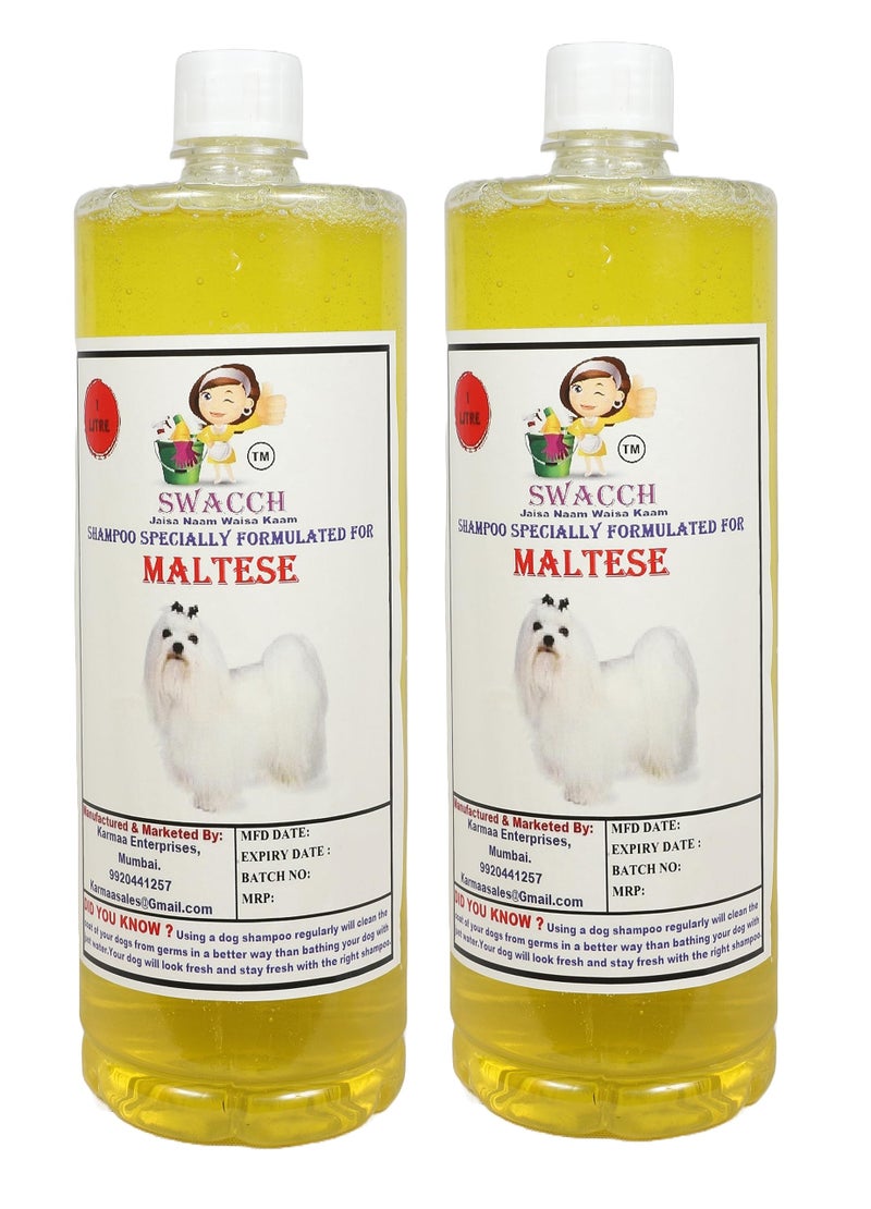 swacch Pet Shampoo | Puppy Safe Shampoo | PH Balanced | Ditch to Itch for Maltese Dog Shampoo 2 Litre (Lemon) + Goofy Ball Chew Toy Combo Pack - Image 2