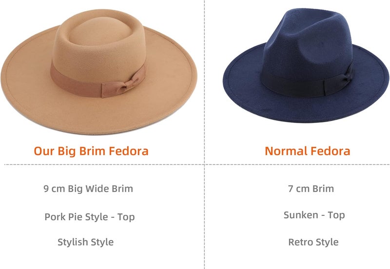 Pro Celia Big Wide Brim Women Fedora Hat - Image 5
