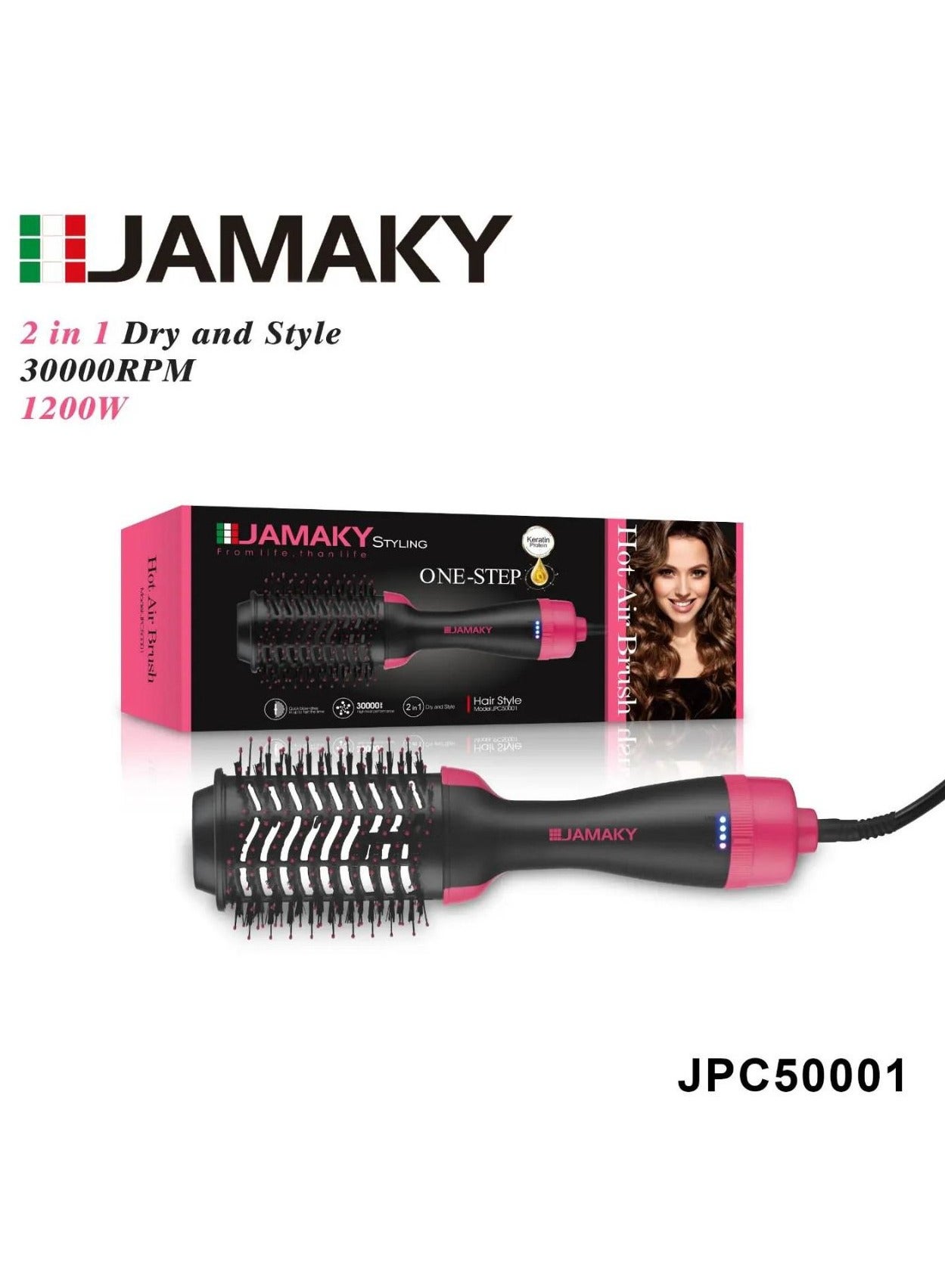 Professional hair Brush dedicated to applying keratin and protein - JPC50001 , with Italian technology