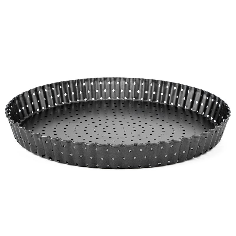 Household Thicken Non-Stick Carbon Steel Pizza Mold Baking Pan Tray Kitchen Baking Tools(L (9in) ) - Image 1