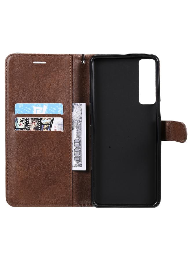 اس-توب جراب لهاتف LG Stylo 7 5G / 4G، جراب جلدي واقي قابل للطي أفقيًا بلون سادة مع حامل وفتحات للبطاقات ومحفظة وإطار صورة وحبل - Image 4